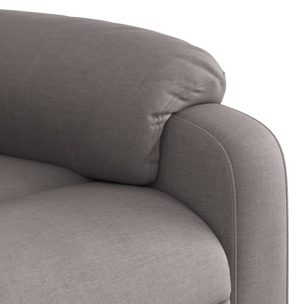 vidaXL Sillón reclinable de tela gris taupe