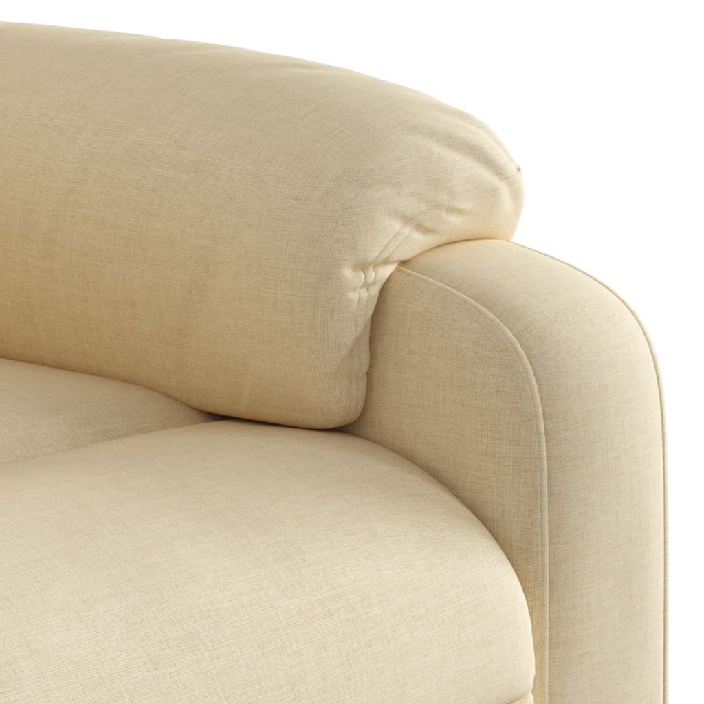 vidaXL Sillón reclinable de tela crema