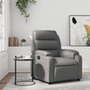 vidaXL Sillón reclinable de cuero sintético gris