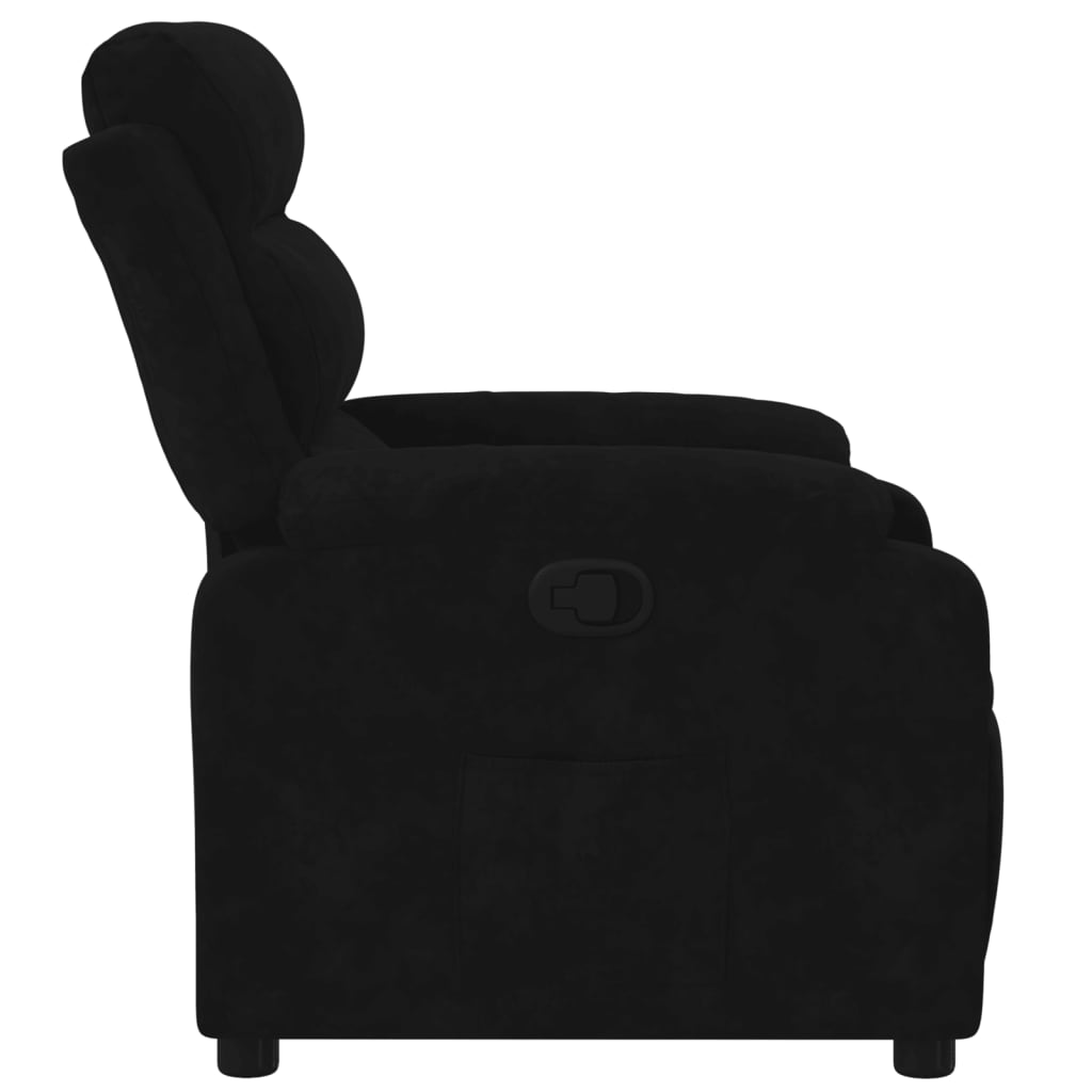 vidaXL Sillón reclinable de terciopelo negro