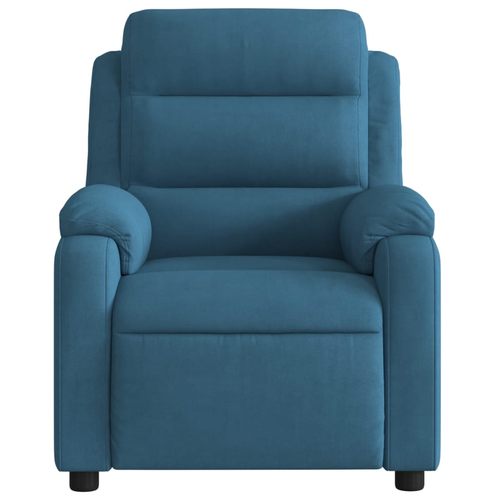 vidaXL Sillón reclinable de terciopelo azul