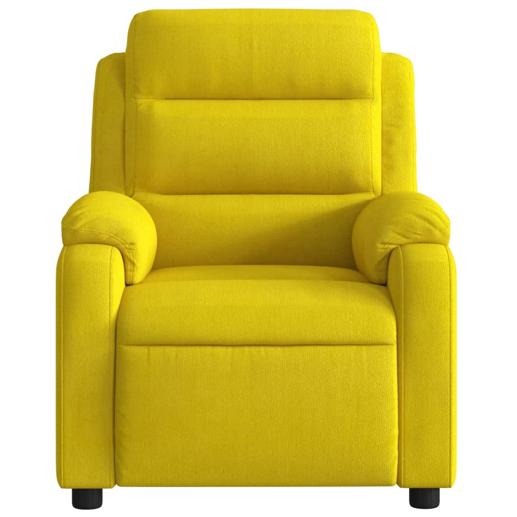 vidaXL Sillón de masaje reclinable de terciopelo amarillo