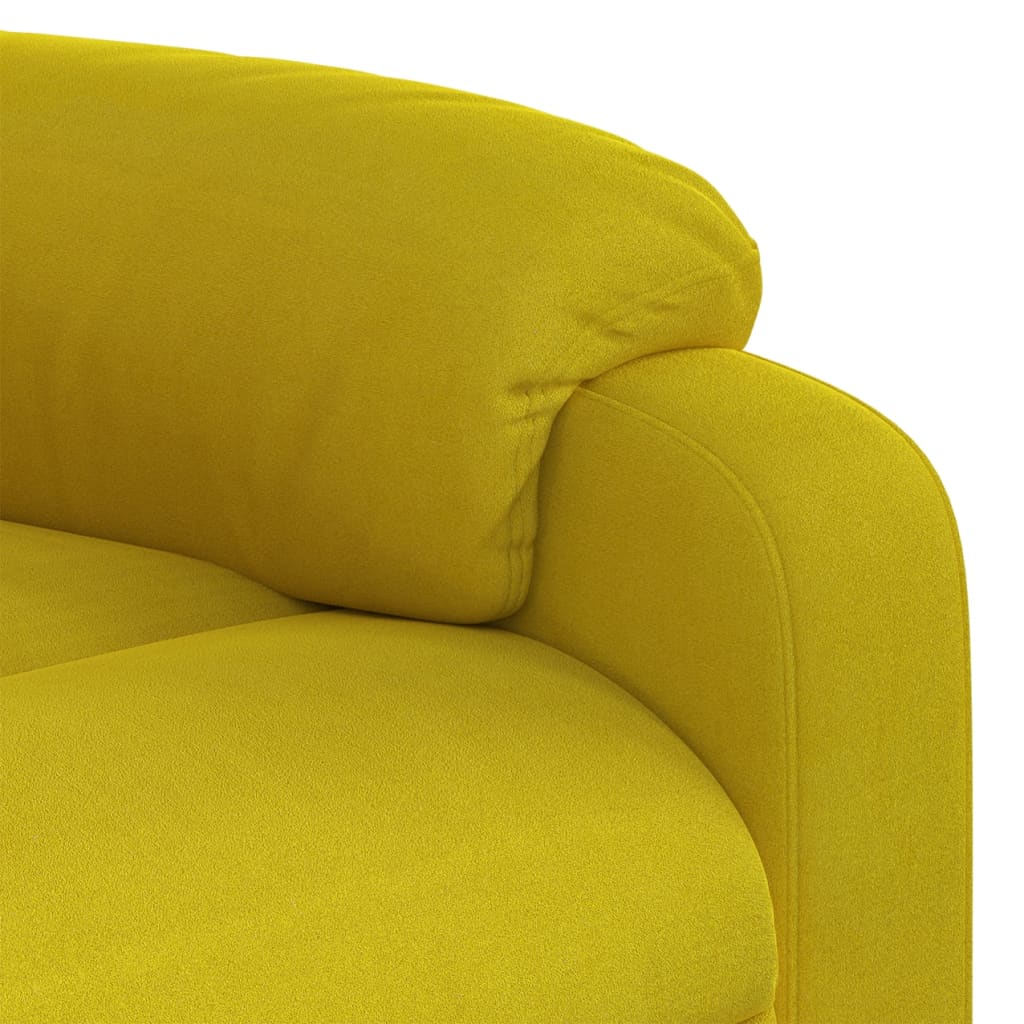 vidaXL Sillón de masaje reclinable de terciopelo amarillo