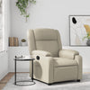 vidaXL Sillón reclinable de cuero sintético crema