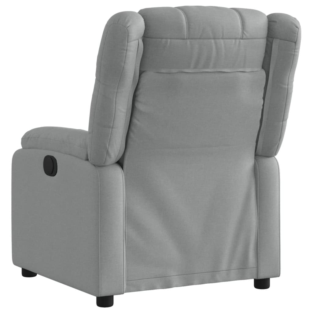 vidaXL Sillón reclinable de tela gris claro