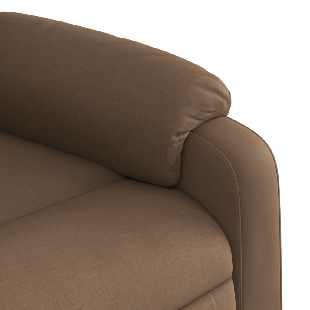 vidaXL Sillón reclinable de tela marrón