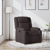 vidaXL Sillón reclinable de tela marrón oscuro