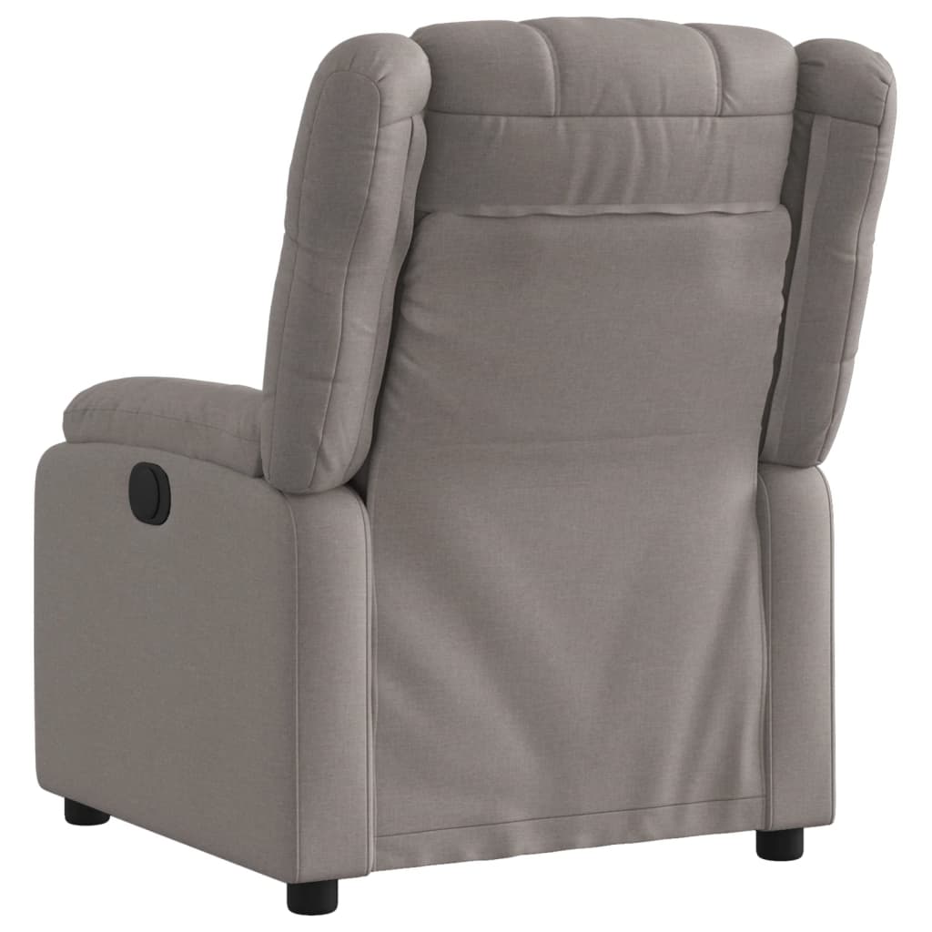 vidaXL Sillón reclinable de tela gris taupe