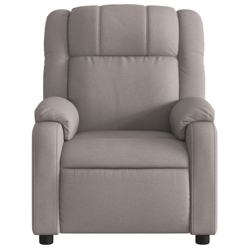 vidaXL Sillón reclinable de tela gris taupe