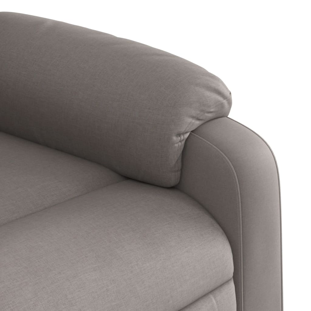 vidaXL Sillón reclinable de tela gris taupe