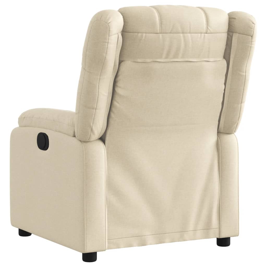 vidaXL Sillón reclinable de tela crema