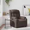 vidaXL Sillón reclinable de cuero sintético marrón