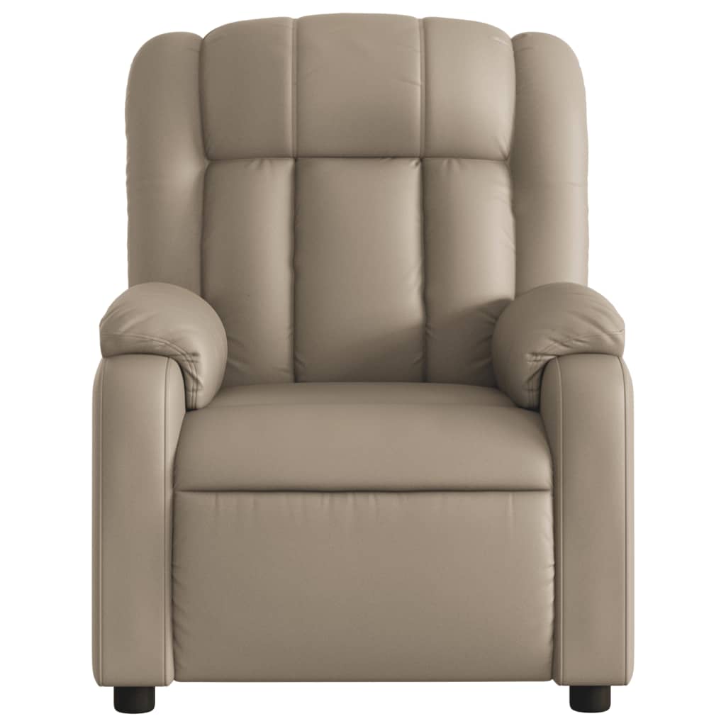 vidaXL Sillón de masaje reclinable cuero sintético color capuchino