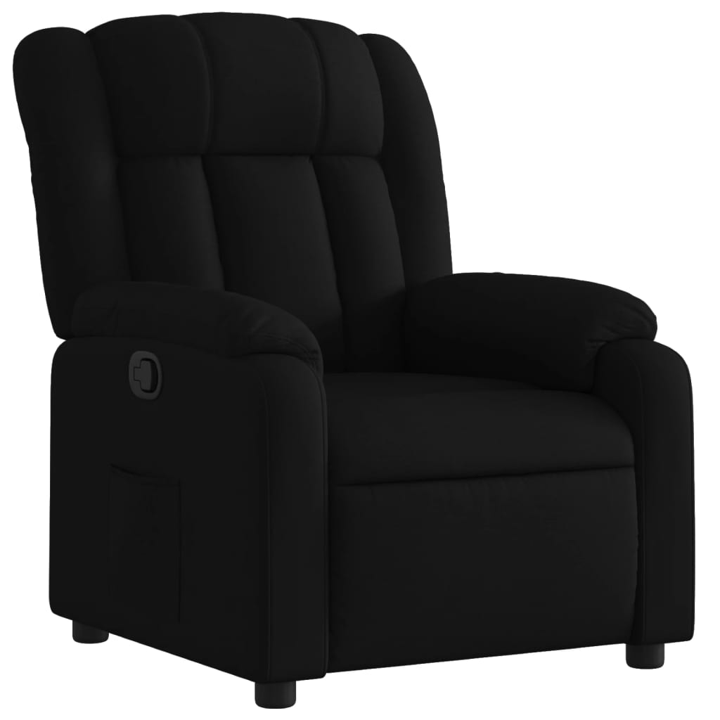 vidaXL Sillón reclinable de tela negro