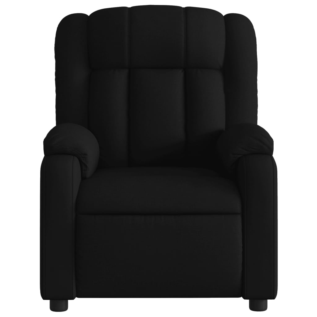 vidaXL Sillón reclinable de tela negro