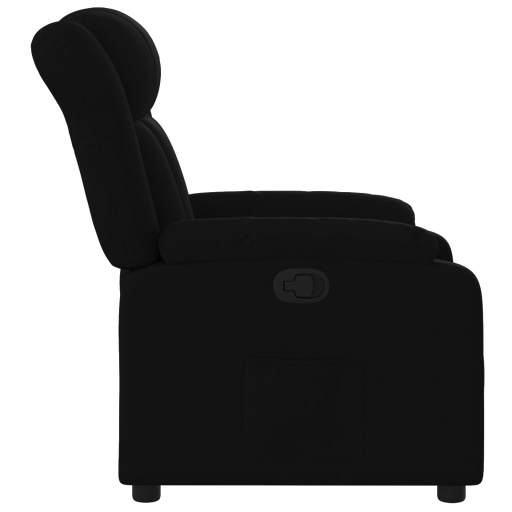 vidaXL Sillón reclinable de tela negro