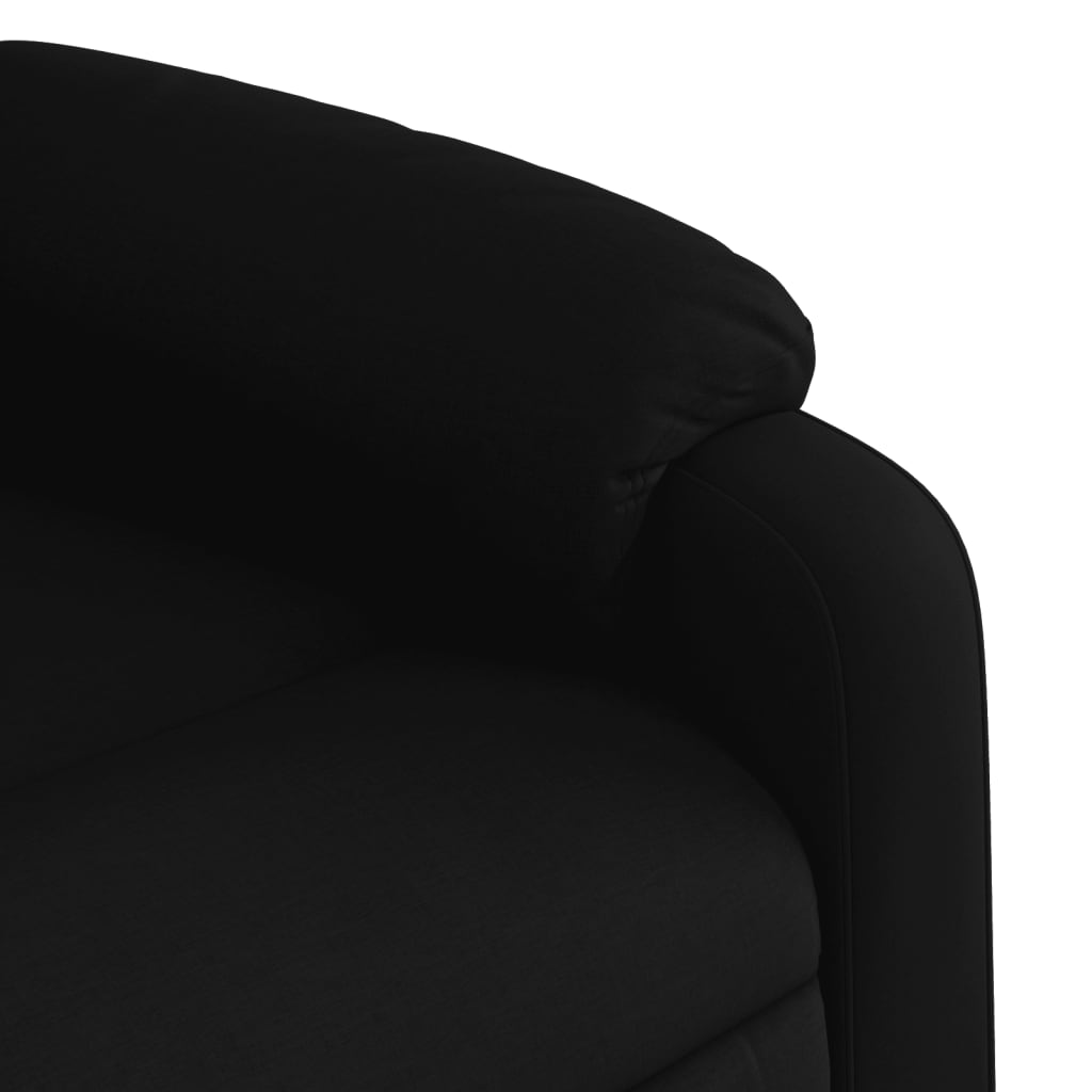 vidaXL Sillón reclinable de tela negro