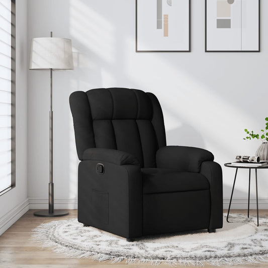 vidaXL Sillón reclinable de tela negro