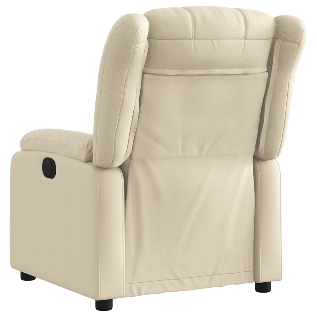 vidaXL Sillón reclinable de tela crema