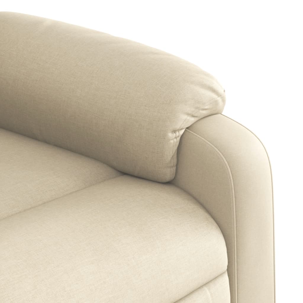 vidaXL Sillón reclinable de tela crema