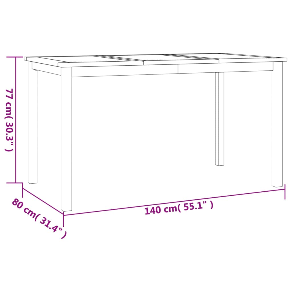 vidaXL Juego de comedor para jardín 3 pzas madera maciza de teca