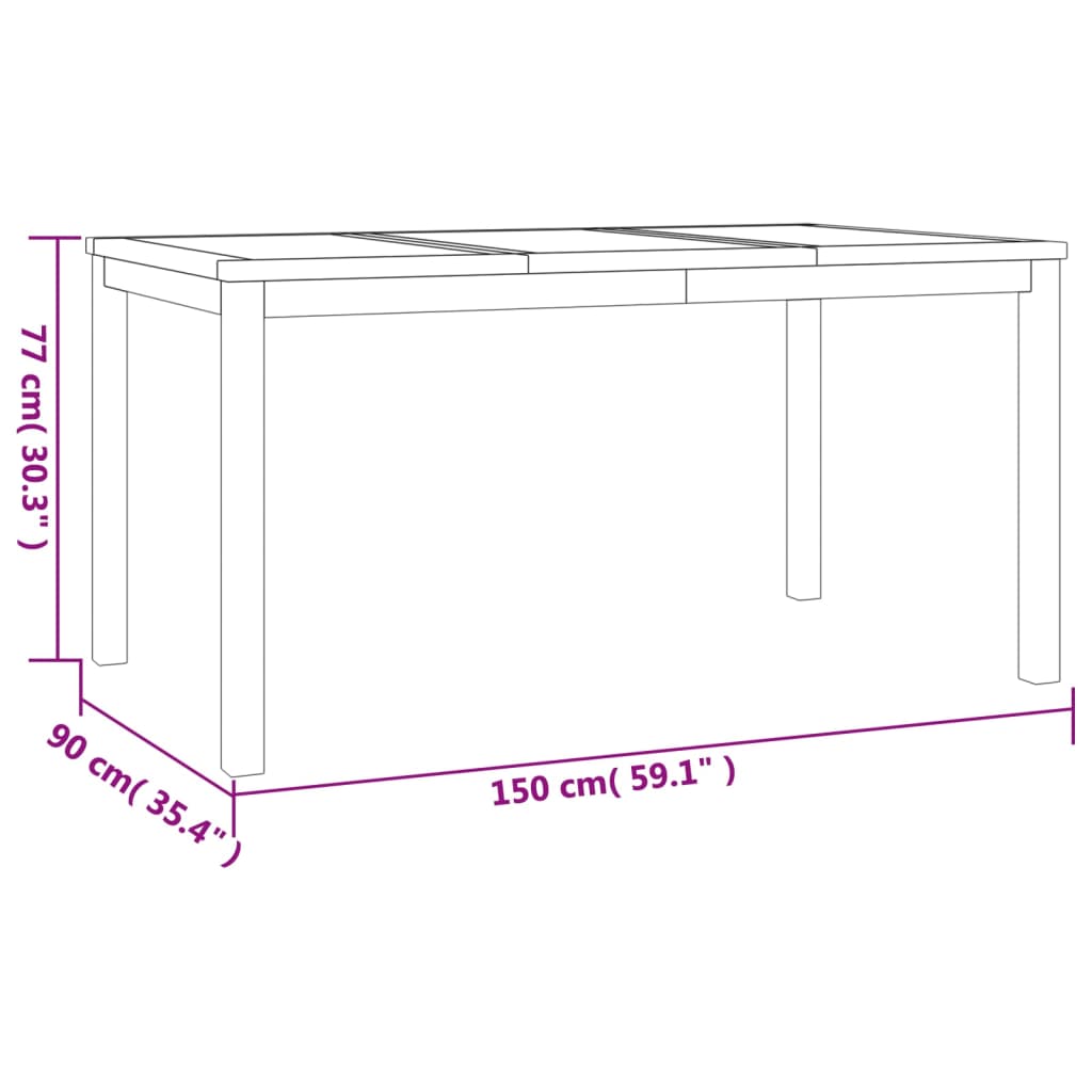 vidaXL Juego de comedor para jardín 3 pzas madera maciza de teca