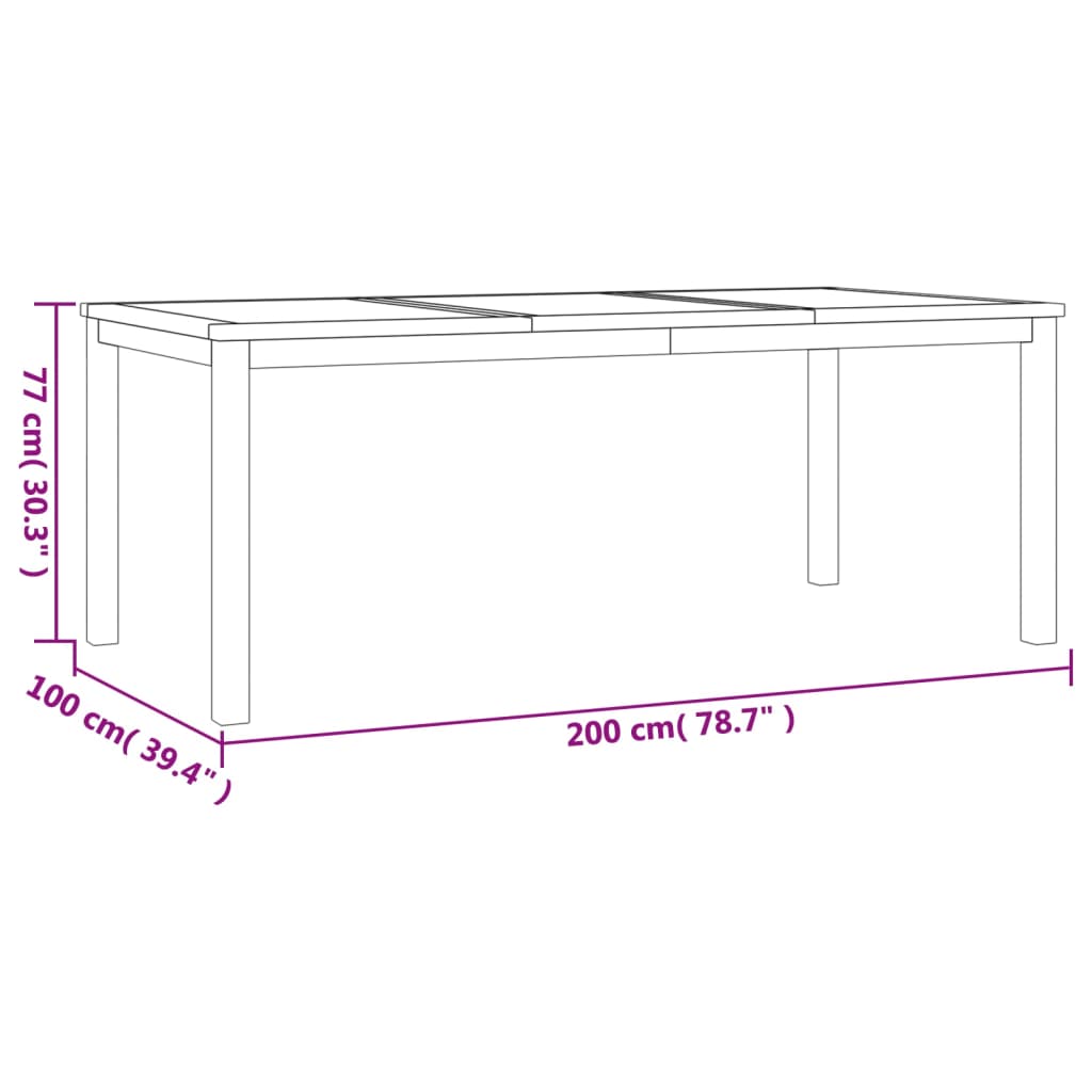 vidaXL Juego de comedor para jardín 3 pzas madera maciza de teca