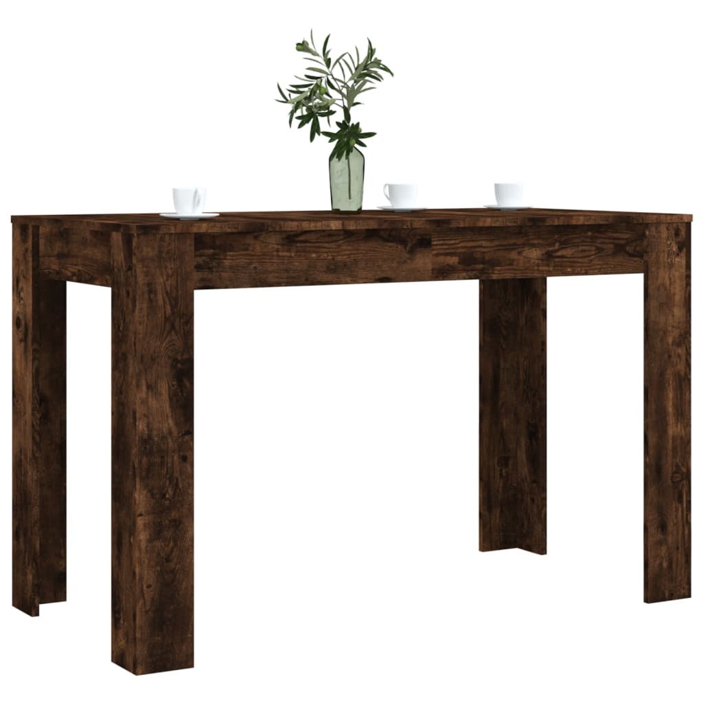 vidaXL Mesa de comedor madera de ingeniería roble ahumado 120x60x76 cm