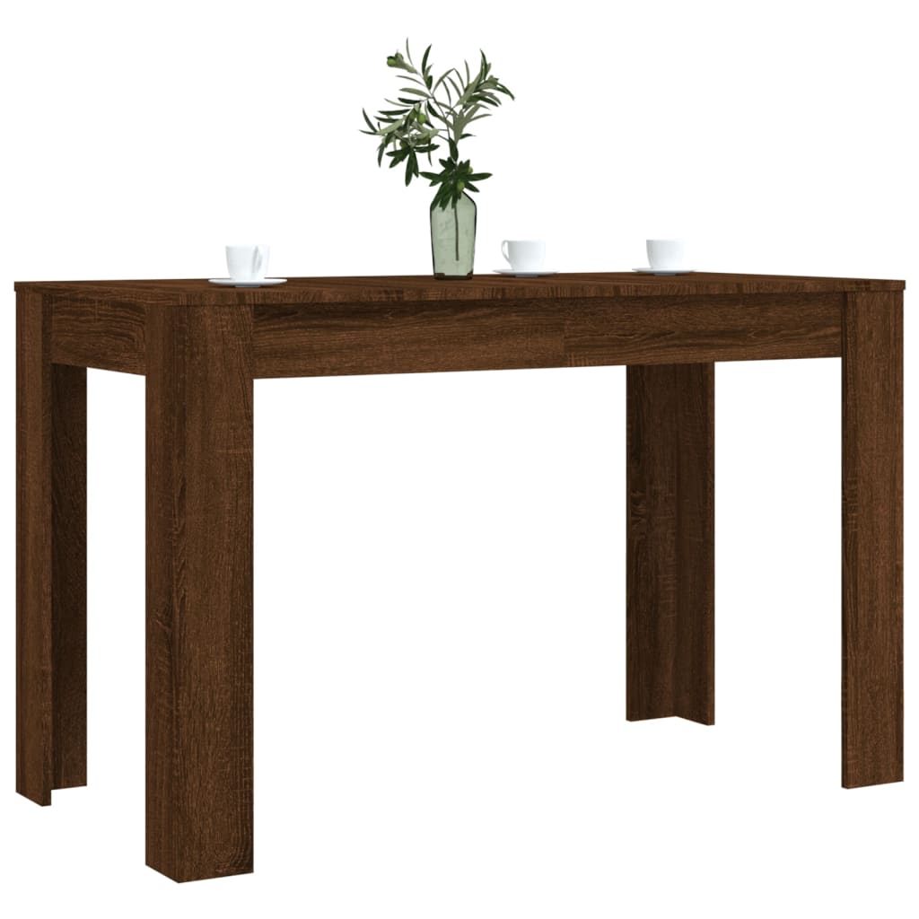 vidaXL Mesa de comedor madera de ingeniería marrón roble 120x60x76 cm