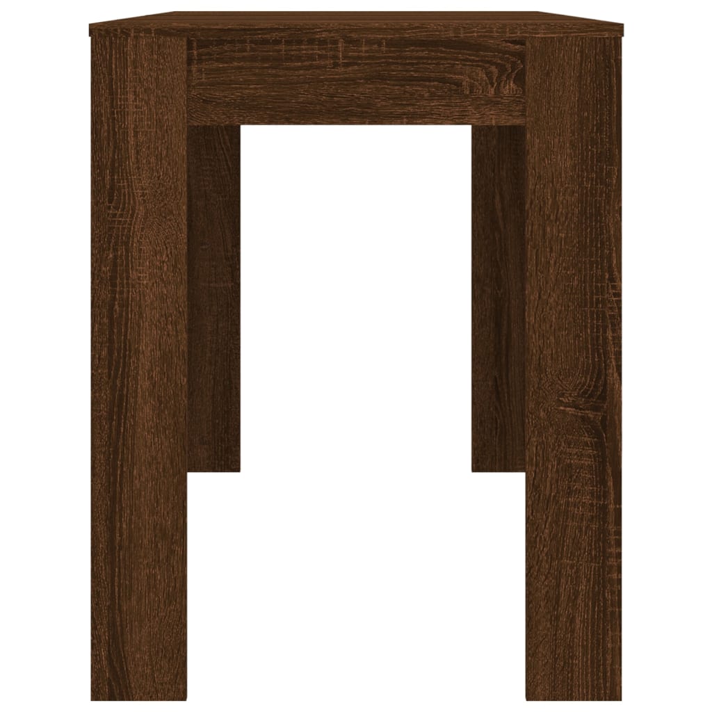 vidaXL Mesa de comedor madera de ingeniería marrón roble 120x60x76 cm