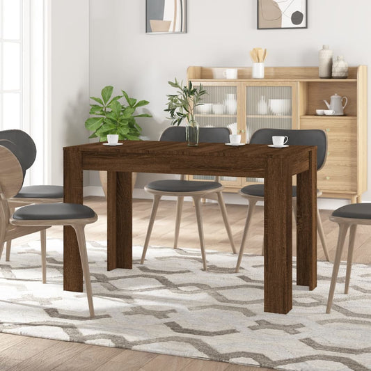 vidaXL Mesa de comedor madera de ingeniería marrón roble 120x60x76 cm