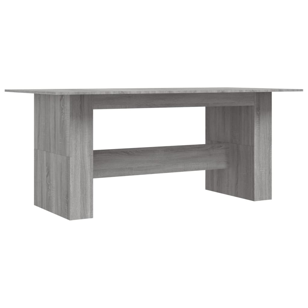 vidaXL Mesa de comedor madera de ingeniería Sonoma gris 180x90x76 cm