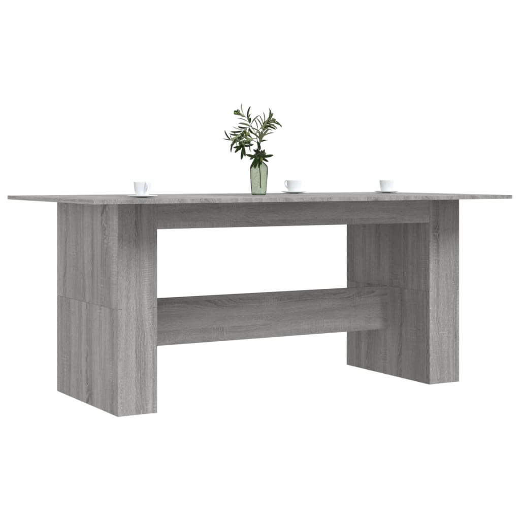 vidaXL Mesa de comedor madera de ingeniería Sonoma gris 180x90x76 cm