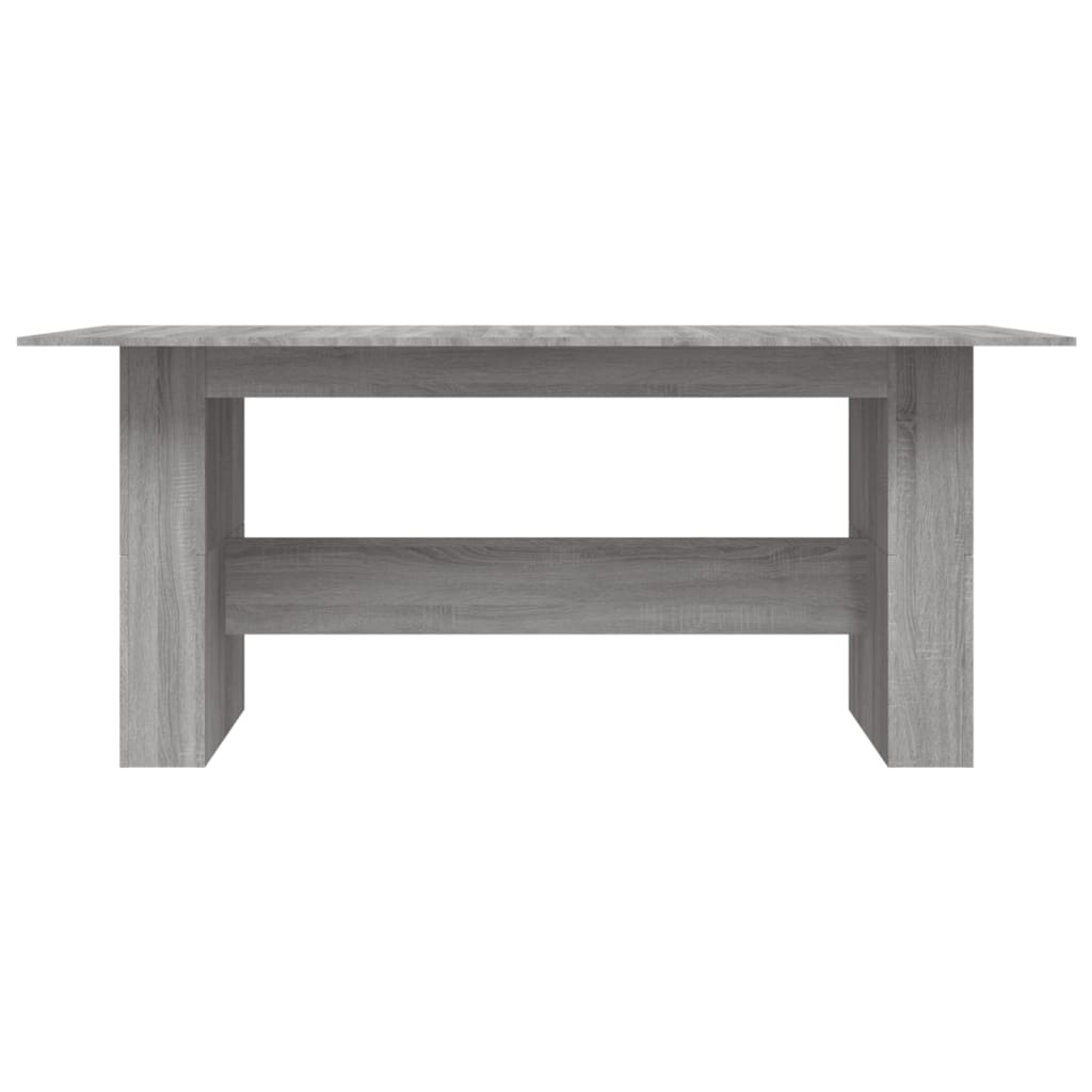 vidaXL Mesa de comedor madera de ingeniería Sonoma gris 180x90x76 cm