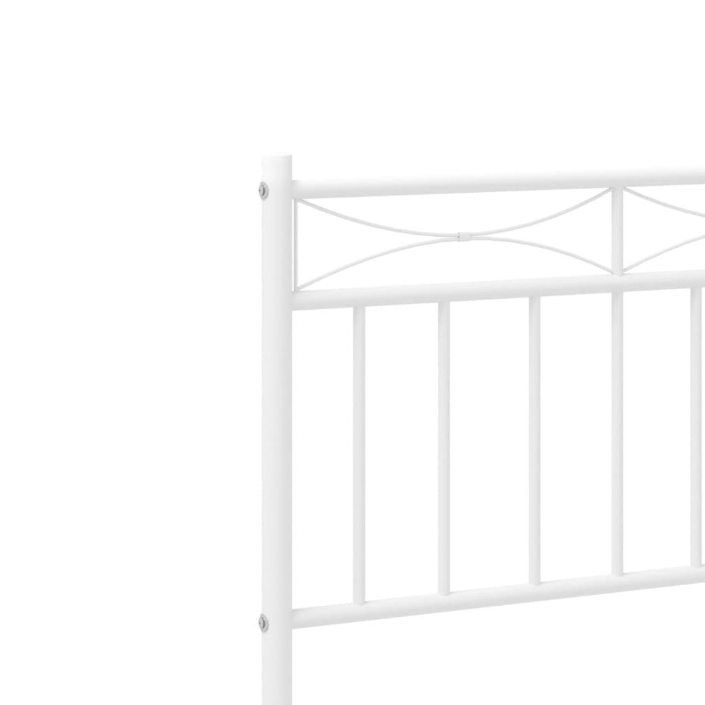 vidaXL Estructura cama sin colchón con cabecero metal blanco 75x190 cm