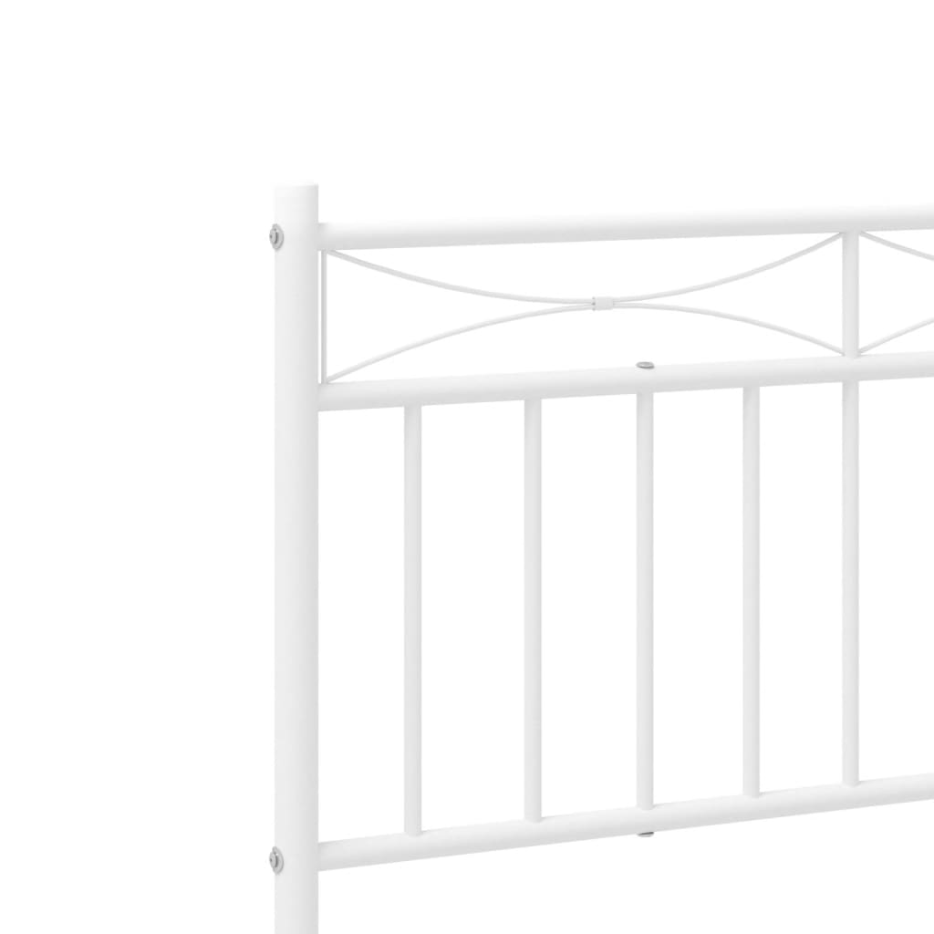 vidaXL Estructura cama sin colchón con cabecero metal blanco 100x200cm