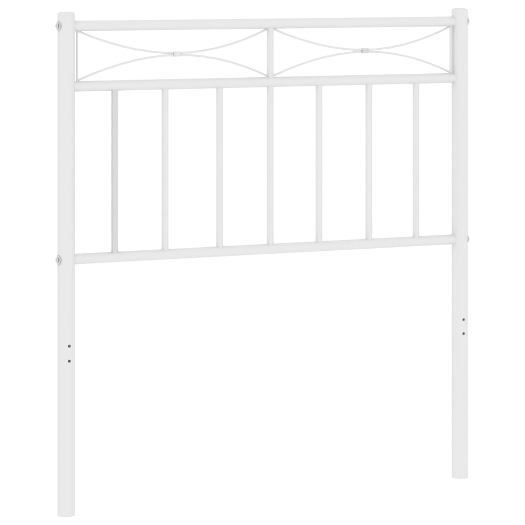 vidaXL Cabecero de metal blanco 80 cm