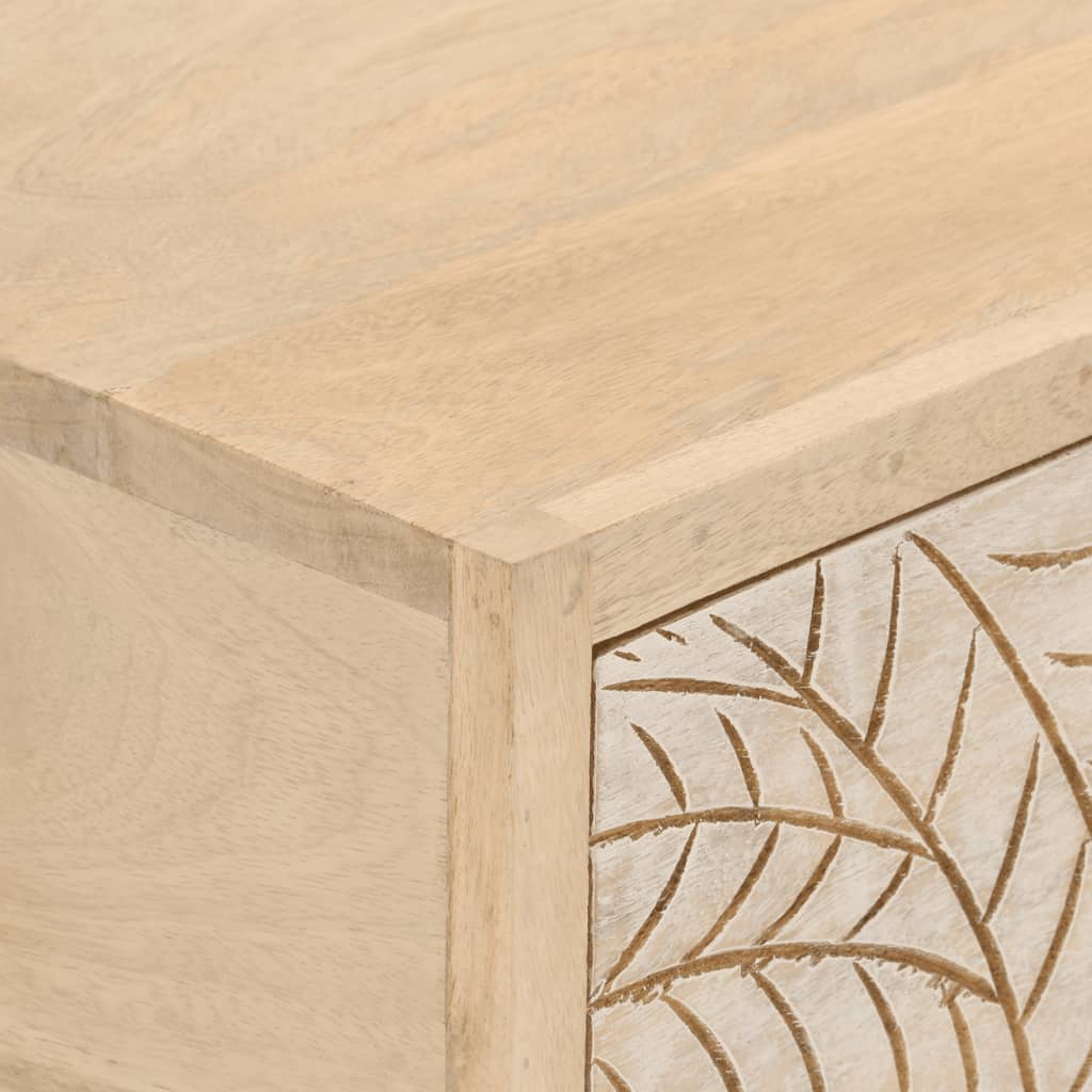 vidaXL Mesa consola madera maciza de mango y hierro 90x30x76 cm