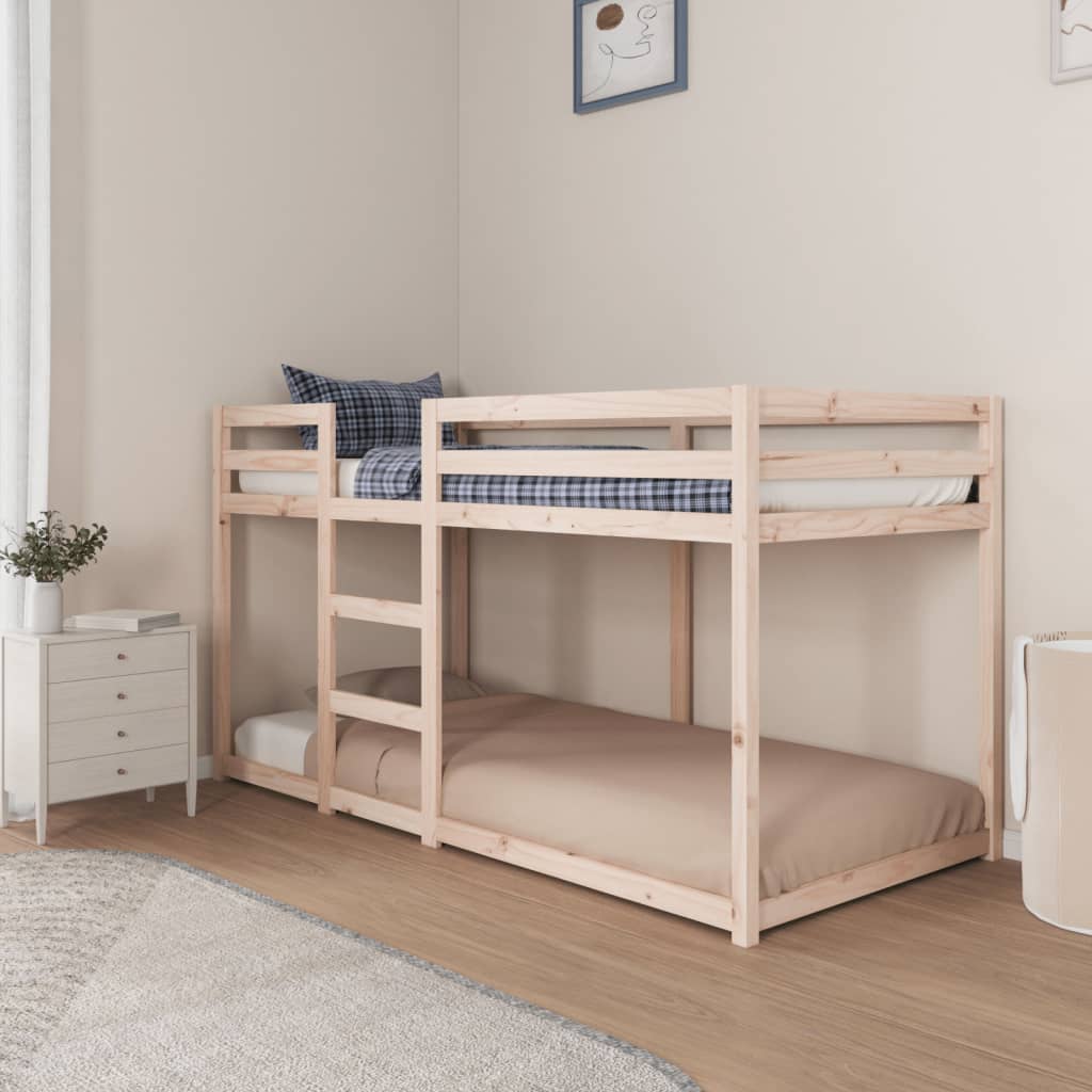 vidaXL Cama litera sin colchón madera maciza de pino 90x200 cm