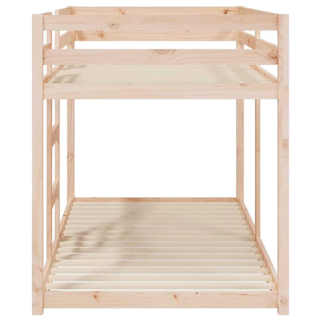 vidaXL Cama litera sin colchón madera maciza de pino 90x200 cm