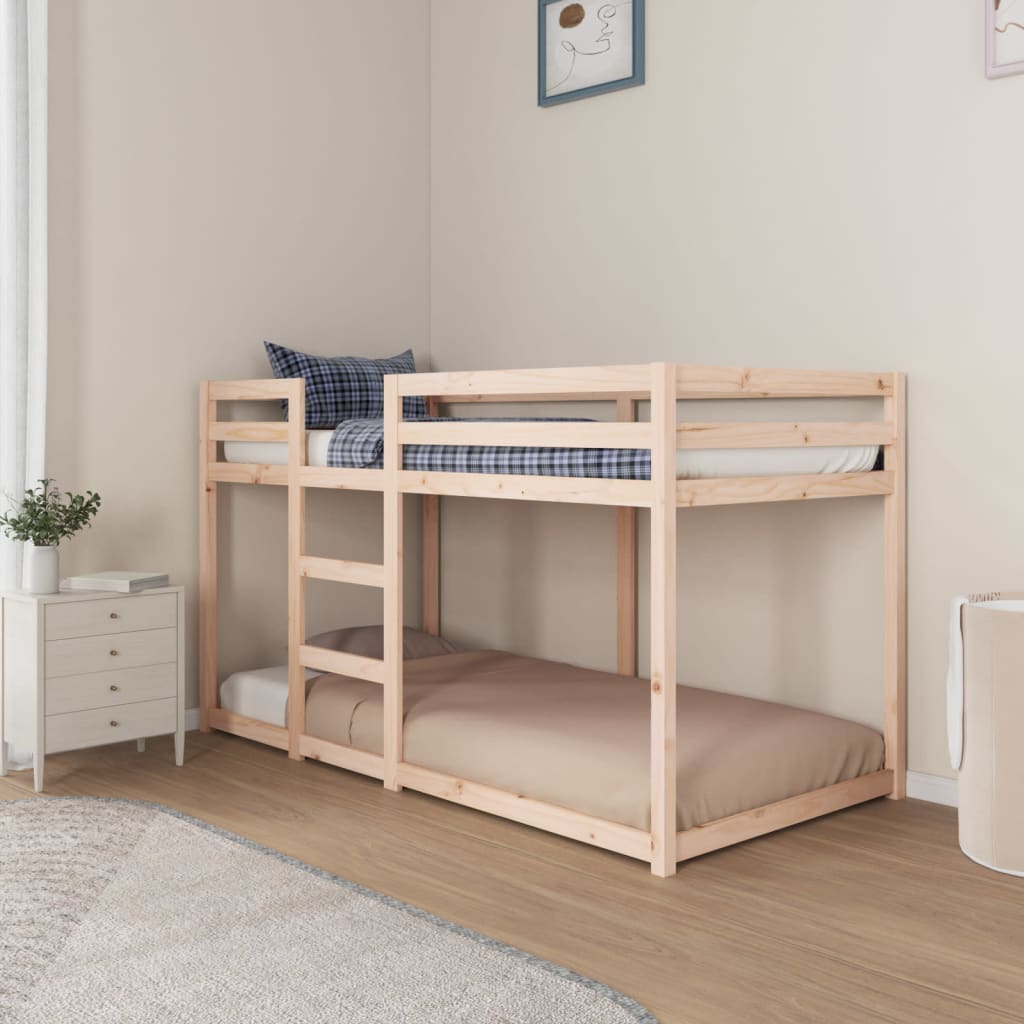 vidaXL Cama litera sin colchón madera maciza de pino 90x190 cm