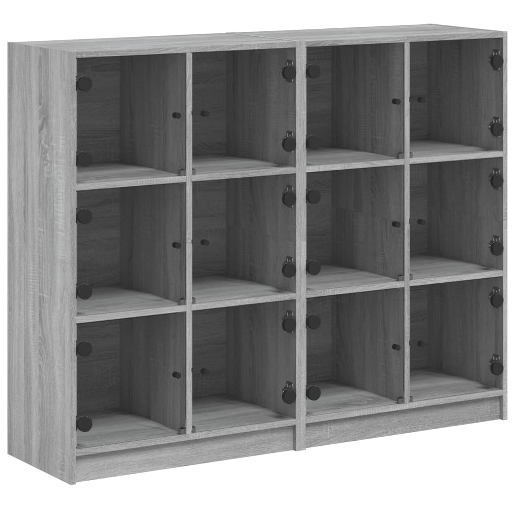 vidaXL Estantería con puertas madera gris Sonoma 136x37x109 cm