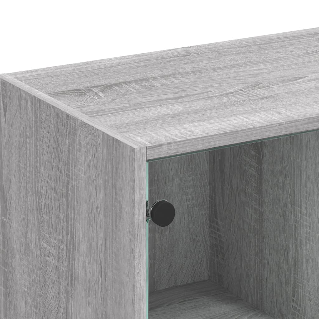 vidaXL Estantería con puertas madera gris Sonoma 136x37x109 cm