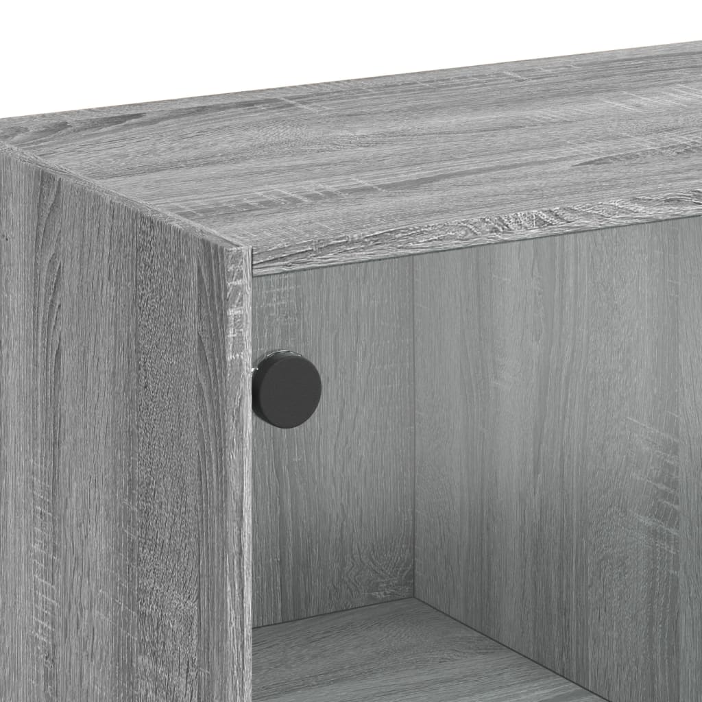 vidaXL Estantería con puertas madera gris Sonoma 136x37x142 cm