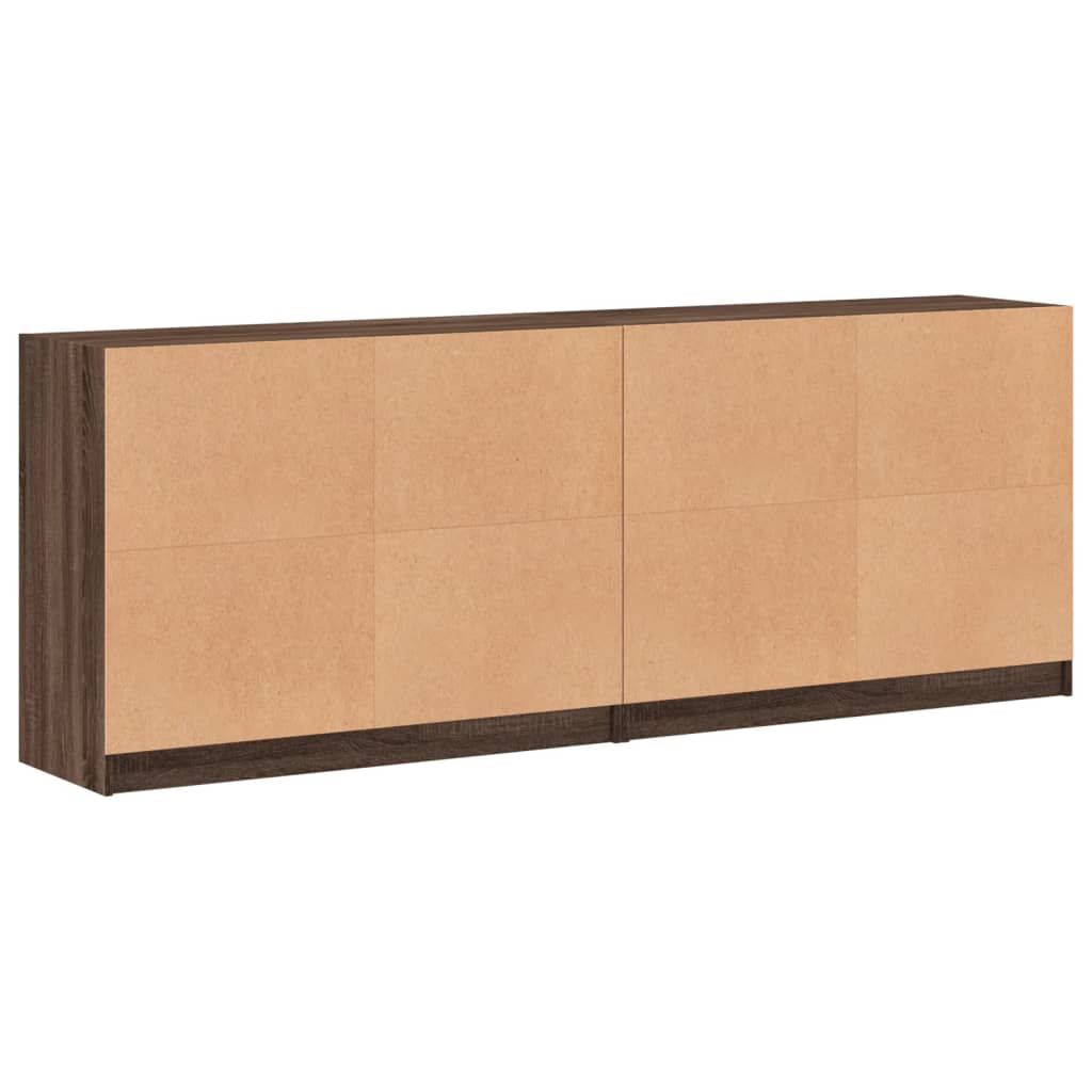 vidaXL Estantería con puertas madera marrón roble 204x37x75 cm