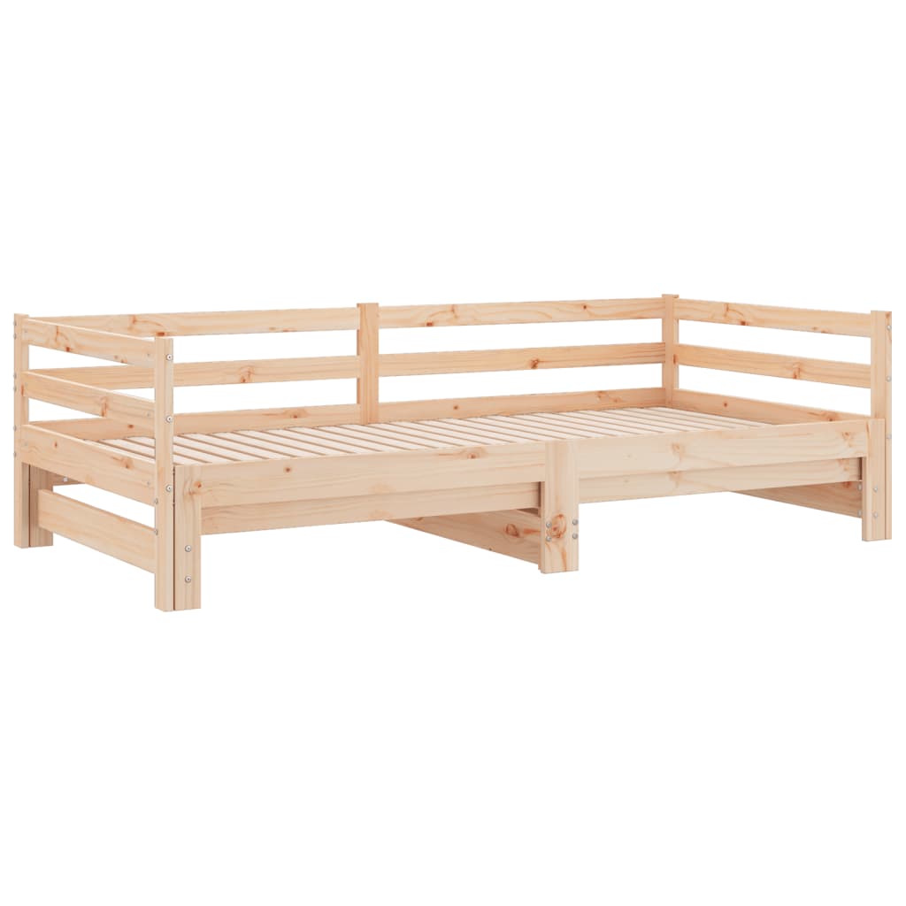 vidaXL Sofá cama nido sin colchón madera maciza 90x190 cm