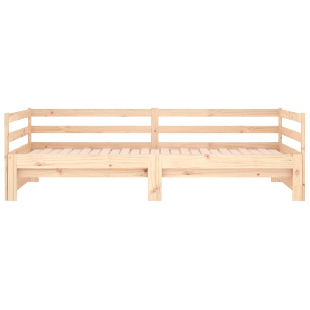 vidaXL Sofá cama nido sin colchón madera maciza 90x190 cm