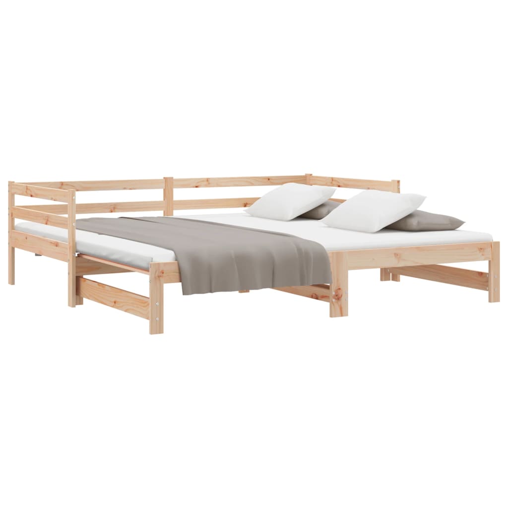 vidaXL Sofá cama nido sin colchón madera maciza 90x190 cm