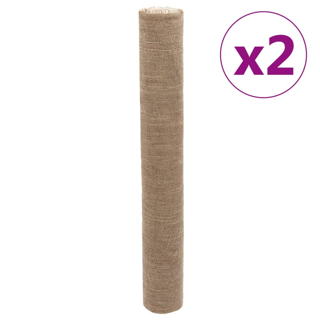 vidaXL Rollos de yute 2 unidades 1x50 m 100% yute 200 gsm