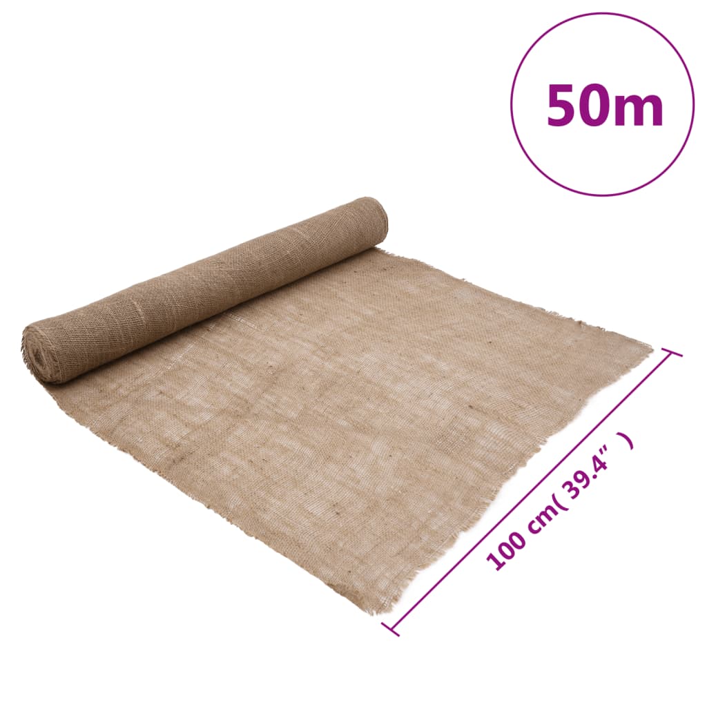 vidaXL Rollos de yute 2 unidades 1x50 m 100% yute 200 gsm